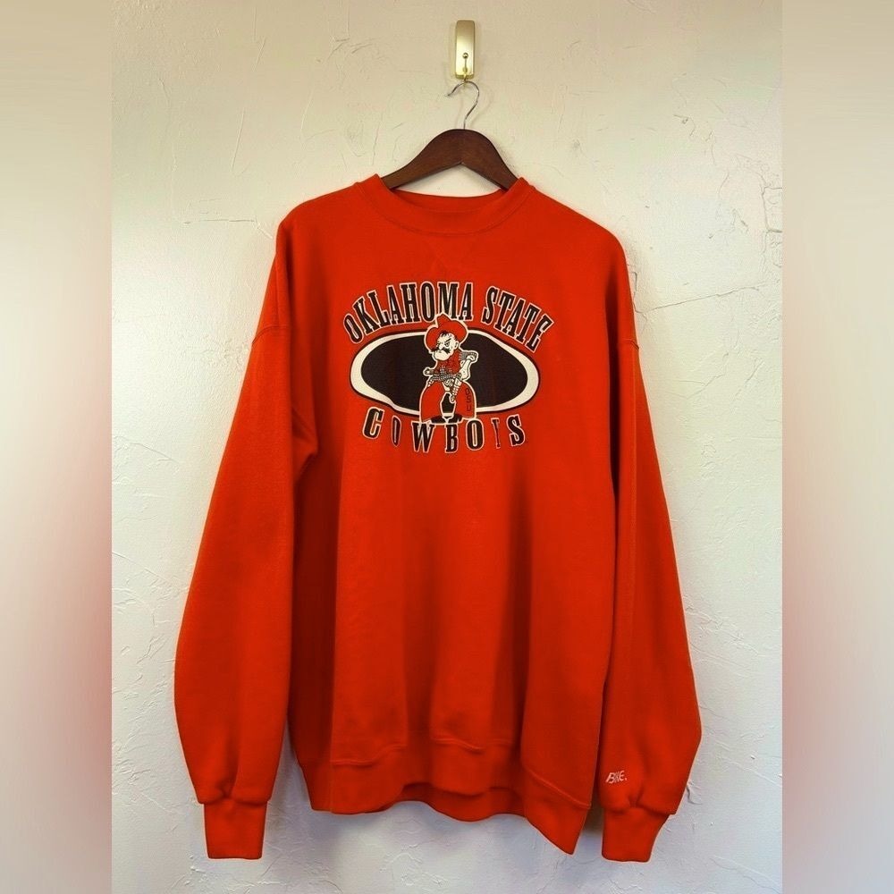 Vintage Oklahoma State Cowboys Orange Crewneck Sweatshirt